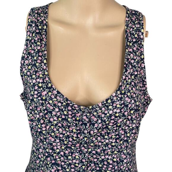 Anthropologie Maeve Y2K Alyssum Ditsy Floral Bustled Laganlook Dress SZ 12 - Picture 5 of 12